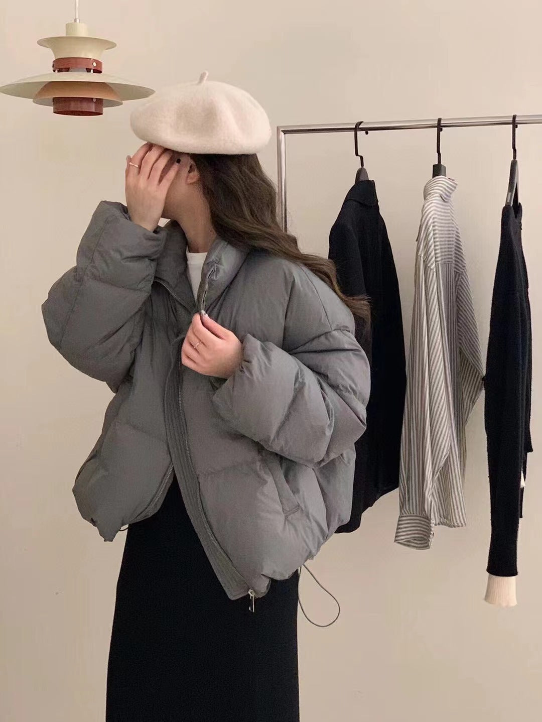 Cotton-padded Coat Women's Stand Collar Short Cotton Padded Coat