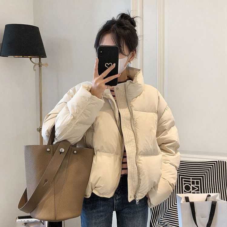 Cotton-padded Coat Women's Stand Collar Short Cotton Padded Coat