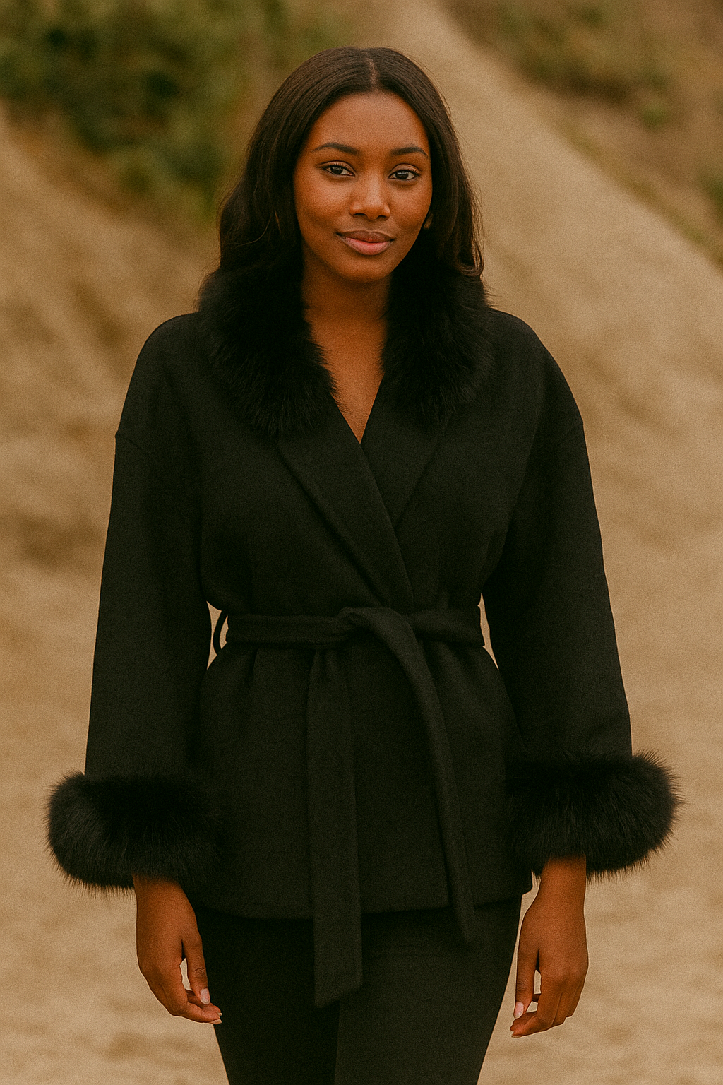 Luxury herfst Wrap Coat