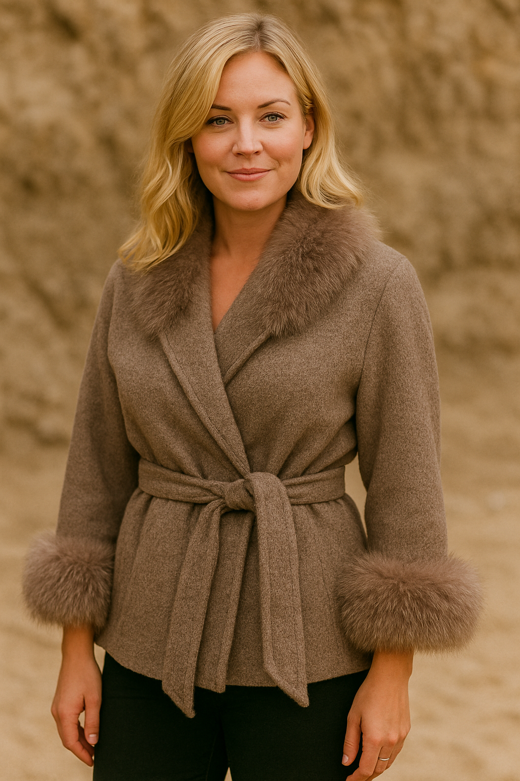 Luxury herfst Wrap Coat