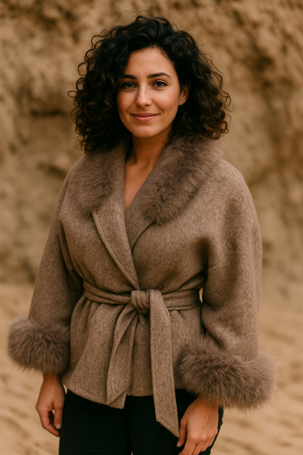 Luxury herfst Wrap Coat